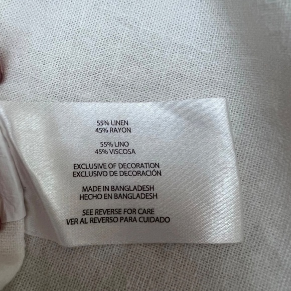 ORVIS Classic Collection Women Long Sleeve Sz XL White Button Down Shirt Linen - Picture 10 of 10